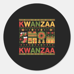 Happy Kwanzaa Seven Principles Of Kwanzaa  Classic Round Sticker