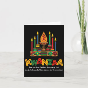 Happy Kwanzaa Seven Principles Of Kwanzaa - Kinara Card