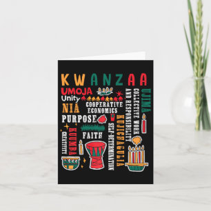 Happy Kwanzaa Seven Principles Of Kwanzaa Men Wome Card