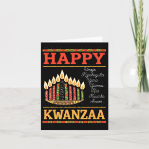 Happy Kwanzaa Seven Principles Of Kwanzaa Men Wome Card