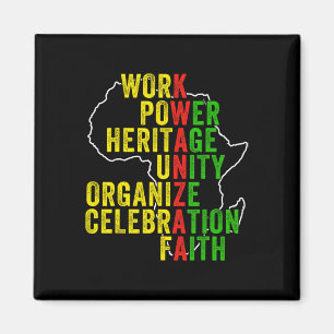 Happy Kwanzaa Seven Principles Of Kwanzaa Men Wome Magnet