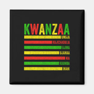 Happy Kwanzaa Seven Principles Of Kwanzaa Men Wome Magnet