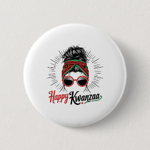 Happy Kwanzaa Seven Principles Of Kwanzaa Messy Bu 6 Cm Round Badge