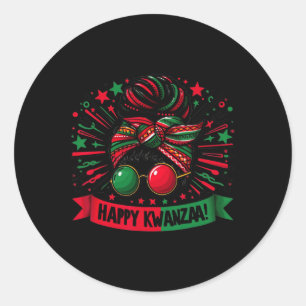 Happy Kwanzaa Seven Principles Of Kwanzaa Messy Bu Classic Round Sticker