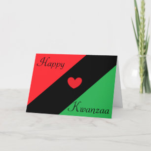 Happy Kwanzaa with Heart Holiday Card