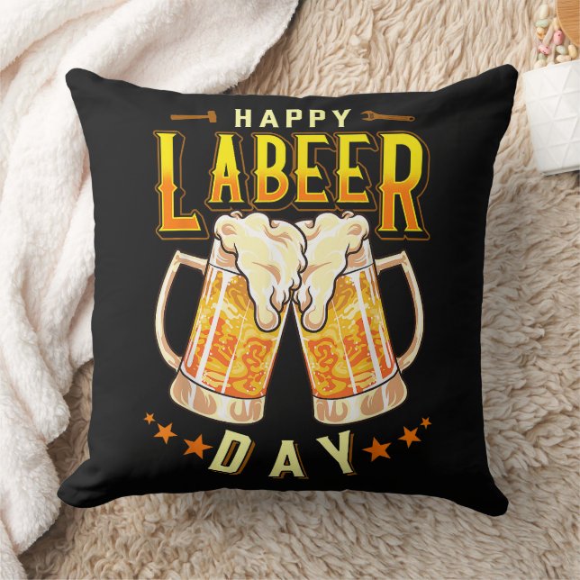 Happy Labeer Day Funny Labour Day Cushion (Blanket)