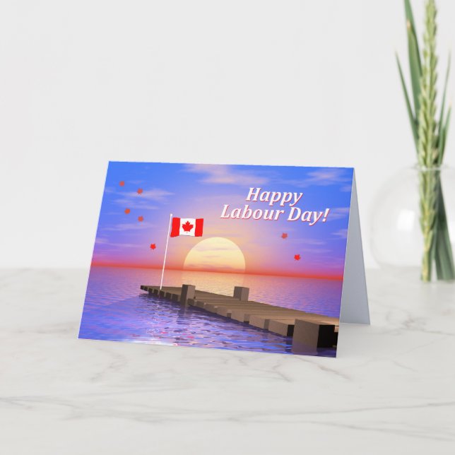 Happy Labor Day Canada Dock Card (Front)