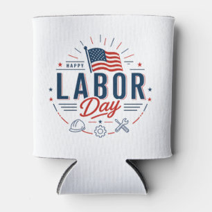 Happy Labor Day Classic Can Cooler