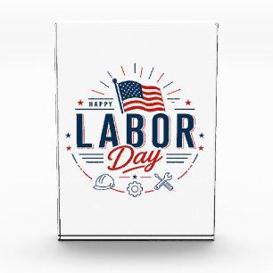 Happy Labor Day Classic Photo Block