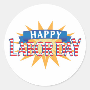 Happy Labor Day Classic Round Sticker