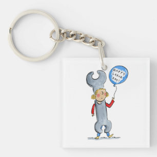 Happy Labor Day! Key Ring