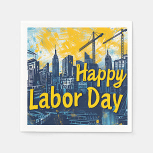 Happy Labor Day Paper Napkin