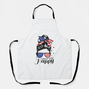 Happy labor day US flag All-Over Print Apron