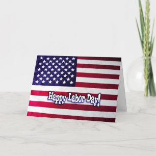 Happy Labour Day - American Flag Card