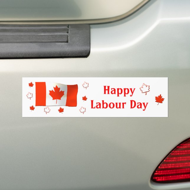 Happy Labour Day Bumper Sticker (On Car)