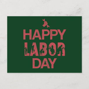 Happy Labour Day, Celebrate American Workers Holiday Postcard