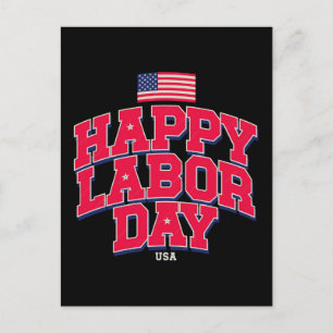 Happy Labour Day Celebrating American Workers Postcard