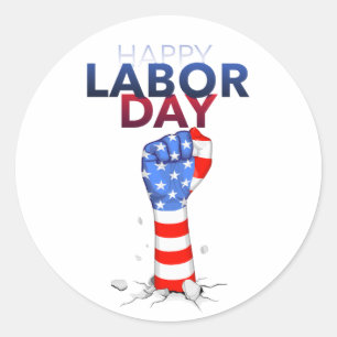 Happy Labour day  Classic Round Sticker