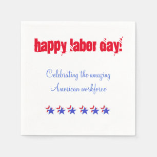 Happy Labour Day Cocktail Napkins