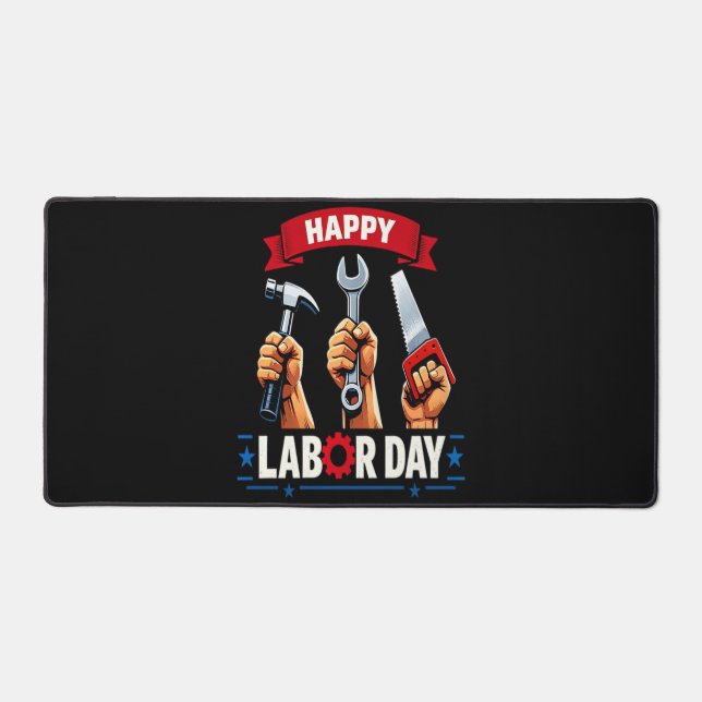 Happy Labour-day Desk Mat (Front)
