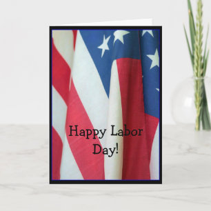 Happy Labour Day Flag greeting card
