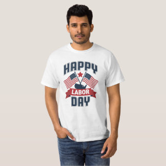 Happy Labour Day For Women USA Flag T-Shirt