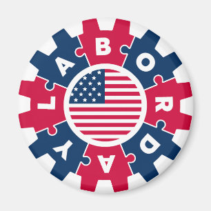 Happy Labour Day Fun 2023 Magnet