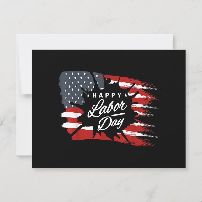 Happy Labour Day Gift American Flag (Front)