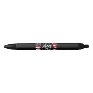 Happy Labour Day Gift American Flag Black Ink Pen