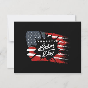 Happy Labour Day Gift American Flag Holiday Card