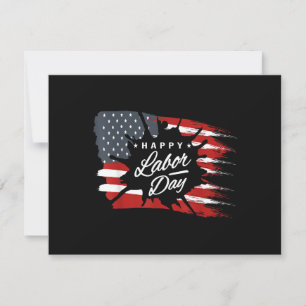 Happy Labour Day Gift American Flag Save The Date