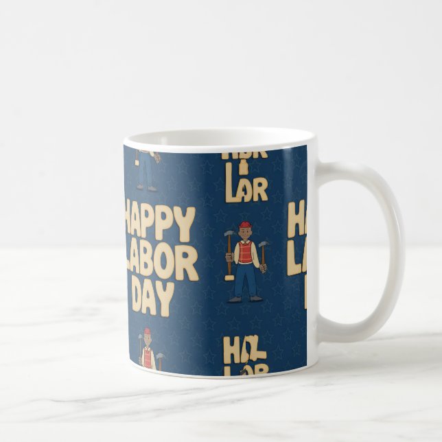 Happy Labour Day Gift Idea Coffee Mug (Right)