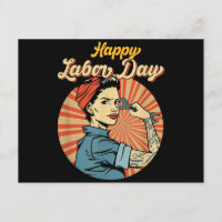 Happy Labour Day Girl Strong Worker Movement Emplo