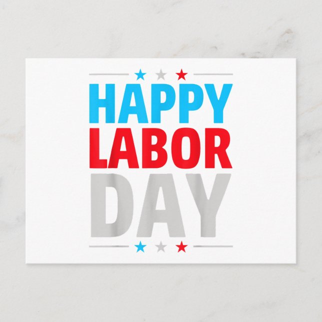 Happy Labour Day! Holiday Postcard (Front)
