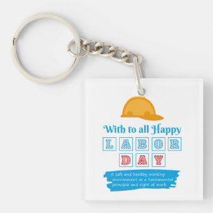 Happy Labour Day Key Ring