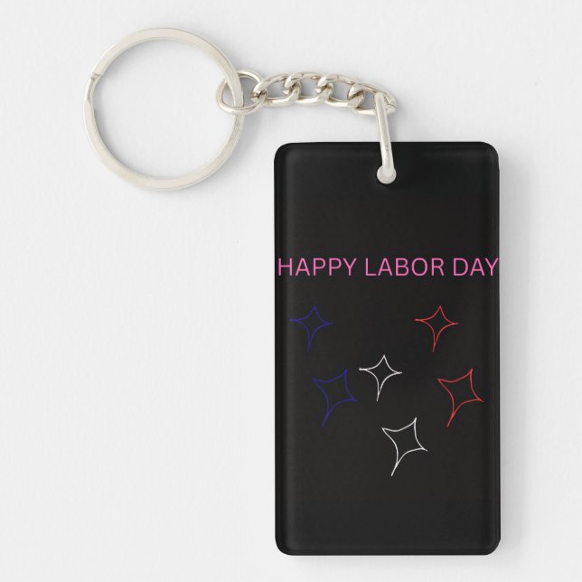 Happy Labour Day Keychain (Front)