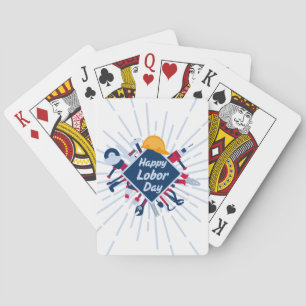 Happy Labour day Long Weekend Playing Cards