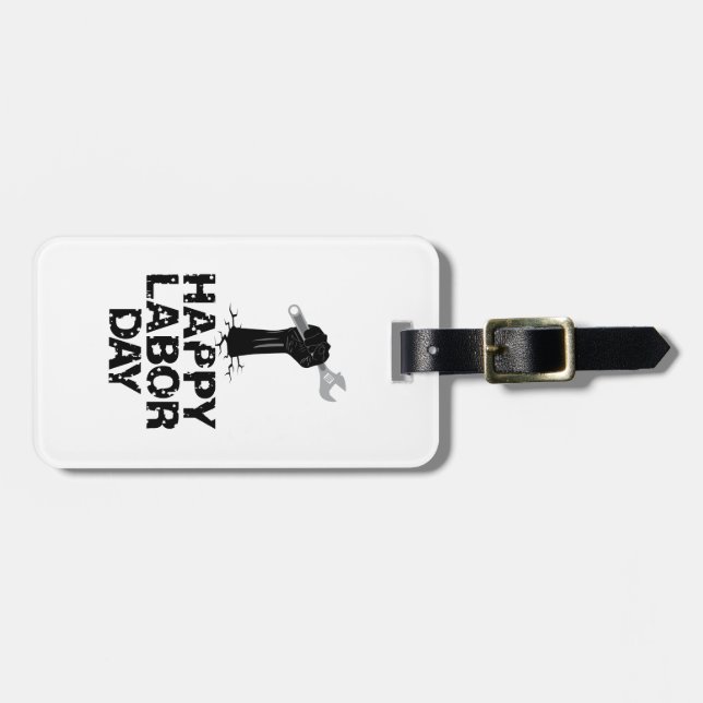 Happy Labour Day Luggage Tag (Front Horizontal)