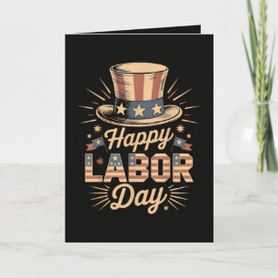 Happy Labour Day Patriotic Celebration Holiday Card