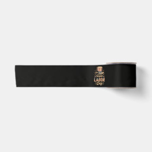 Happy Labour Day Patriotic Celebration Satin Ribbon