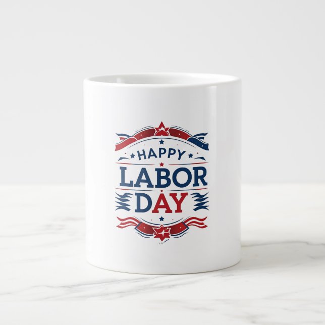 Happy Labour Day Patriotic Mug (Front)