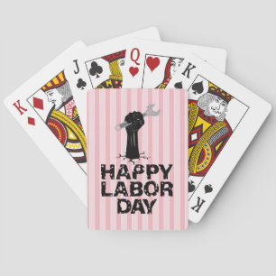 Happy Labour Day Playing Cards
