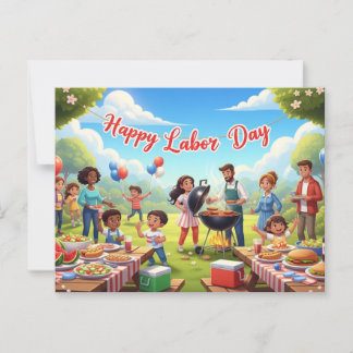 Happy Labour Day Postcard