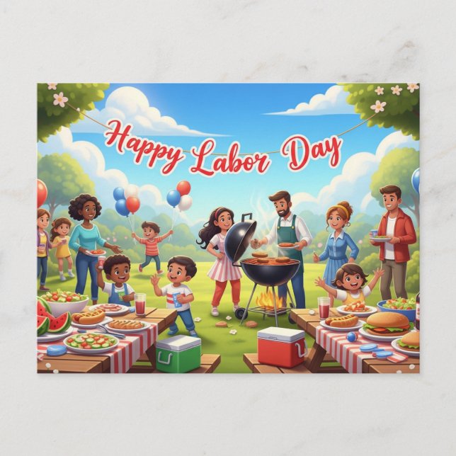  Happy Labour Day Postcard (Front)