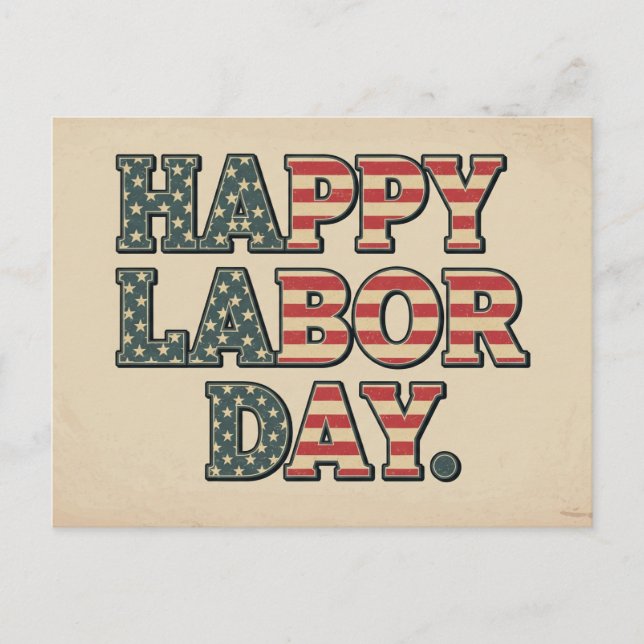  Happy Labour Day Postcard (Front)