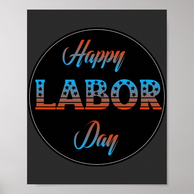 Happy Labour Day Sign Poster (Front)