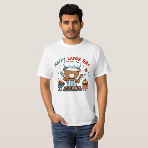 Happy Labour Day Teddy Bear T-shirt