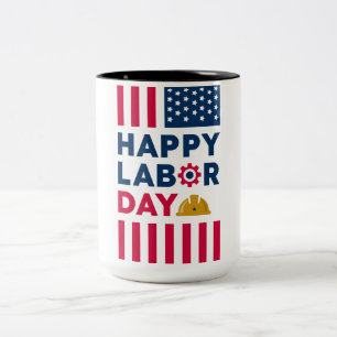 Happy Labour Day, United States Two-Tone Coffee Mug