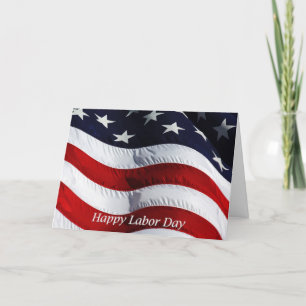 Happy Labour Day US Flag Card