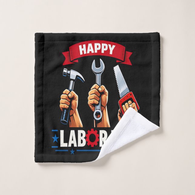 Happy Labour-day Wash Cloth (Wash Cloth)